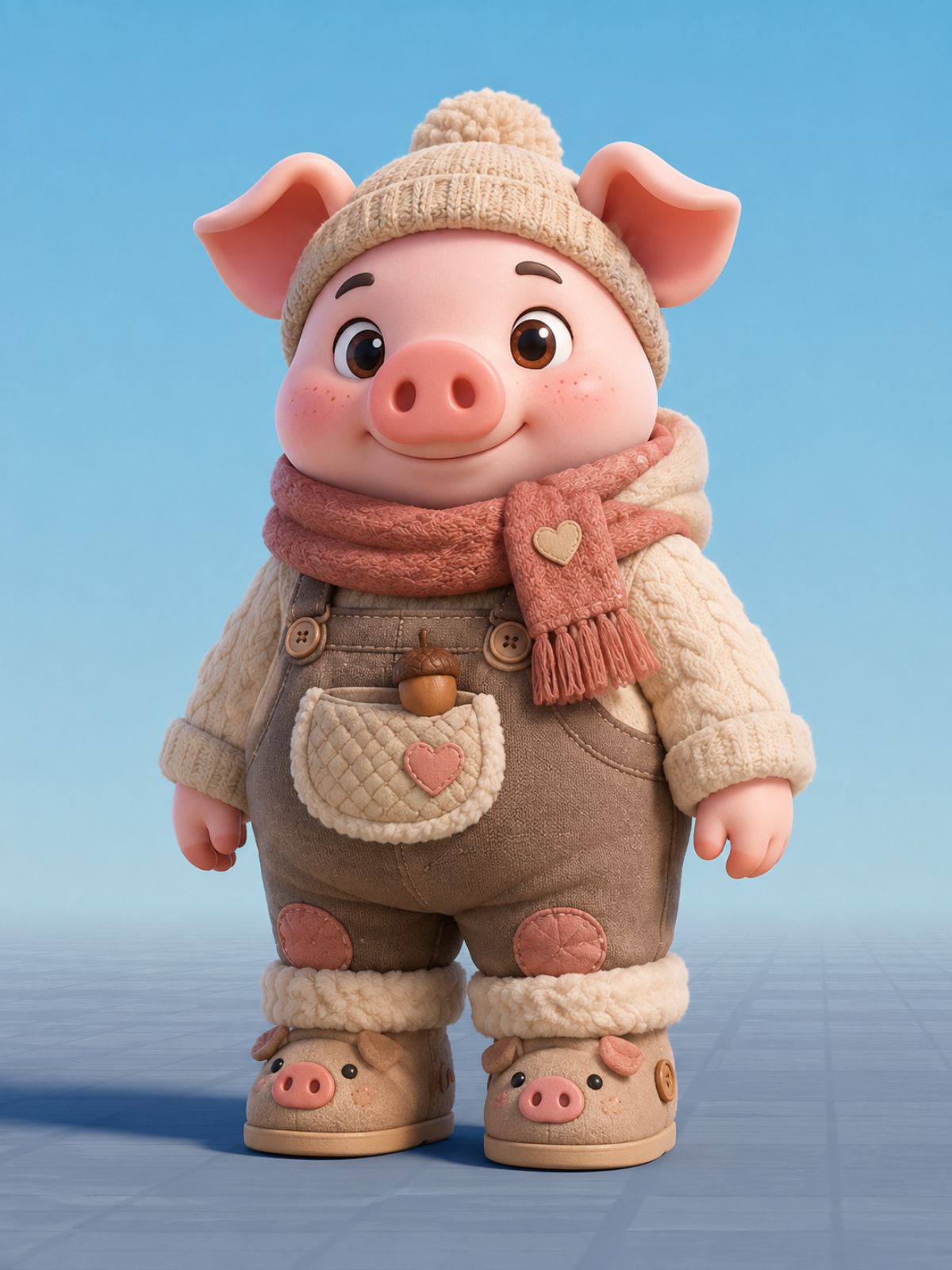 Cozy Piggy Mascot
