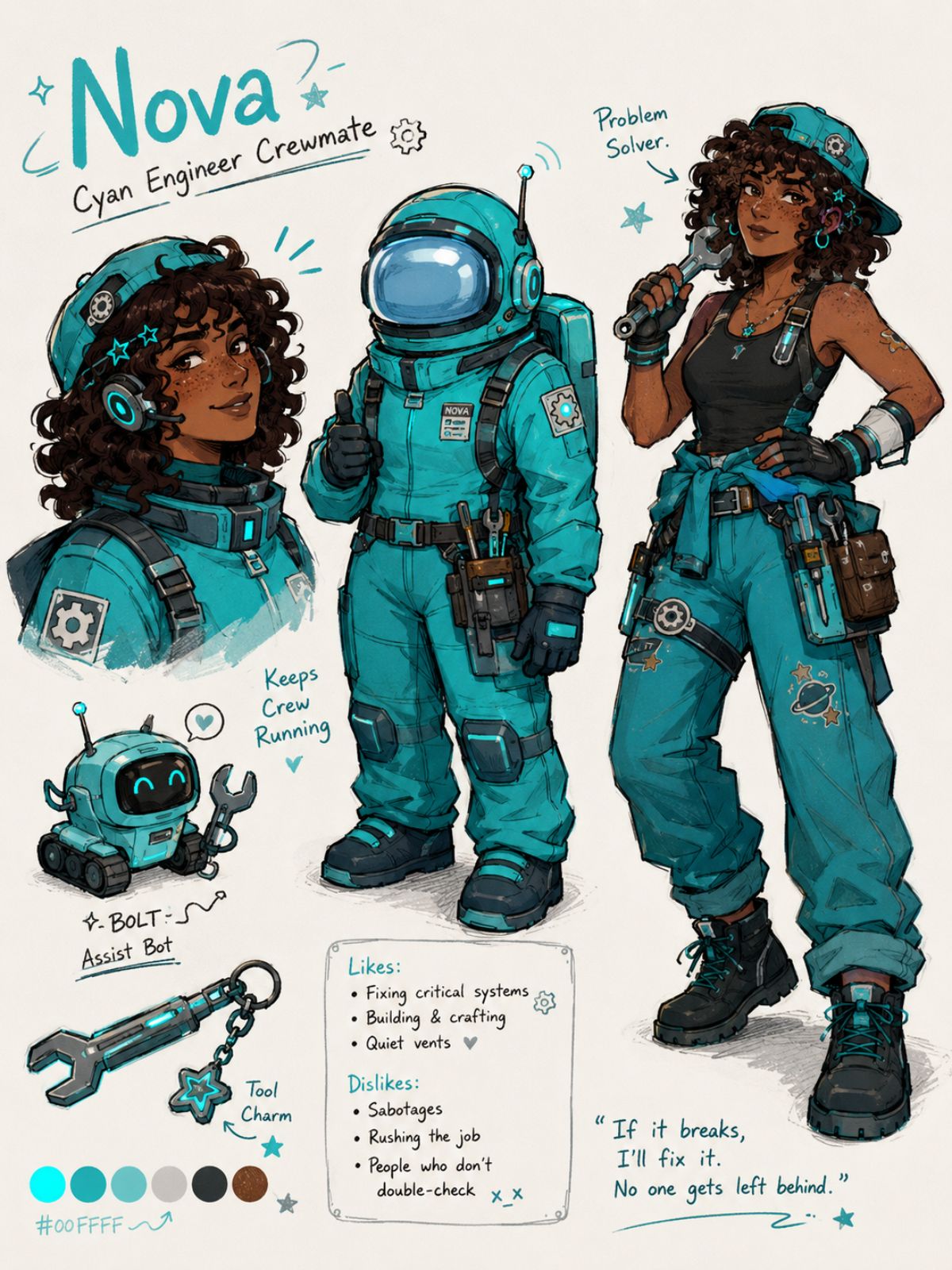 Nova, Cyan Engineer Crewmate