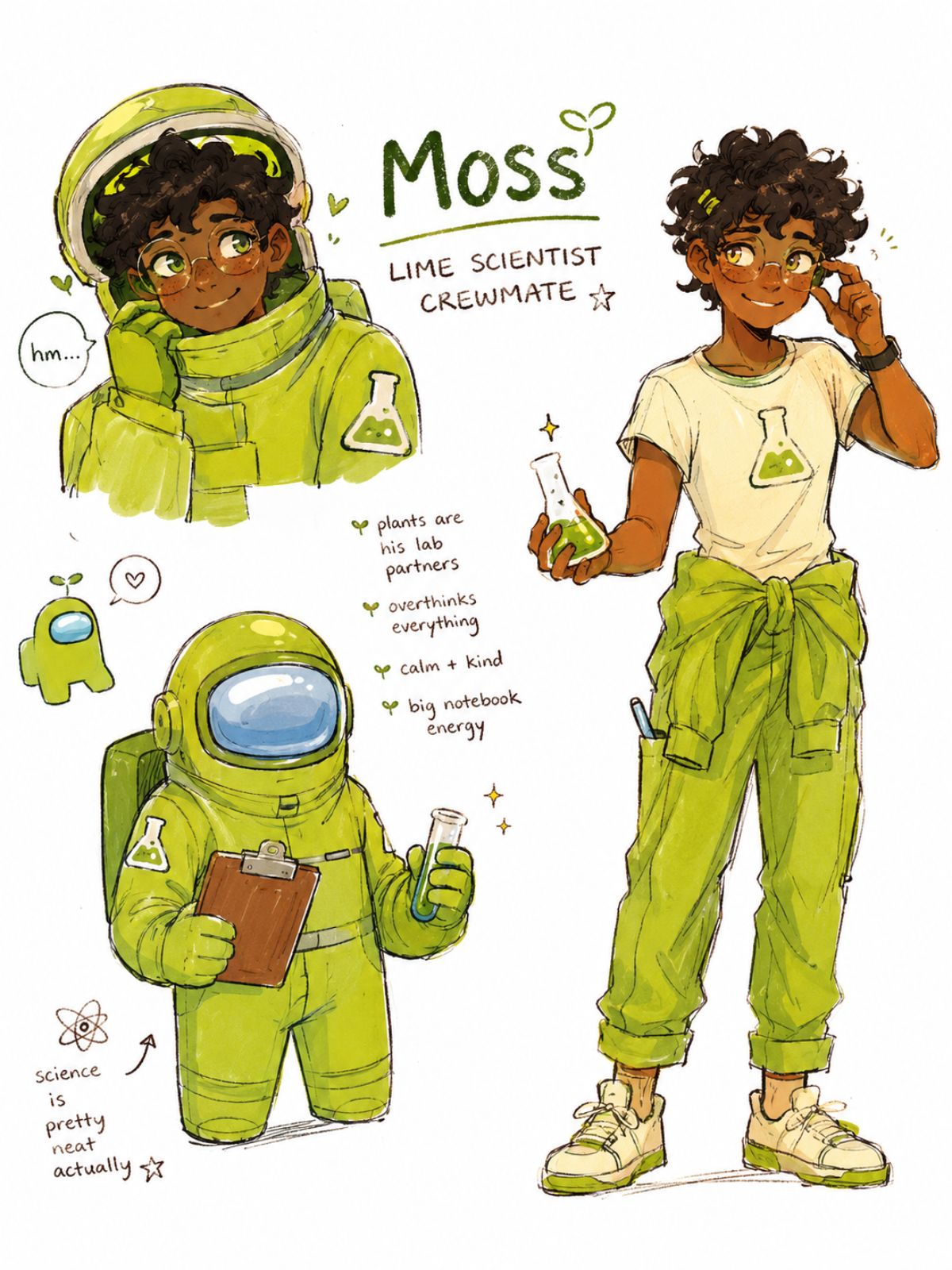Moss, Lime Scientist Crewmate