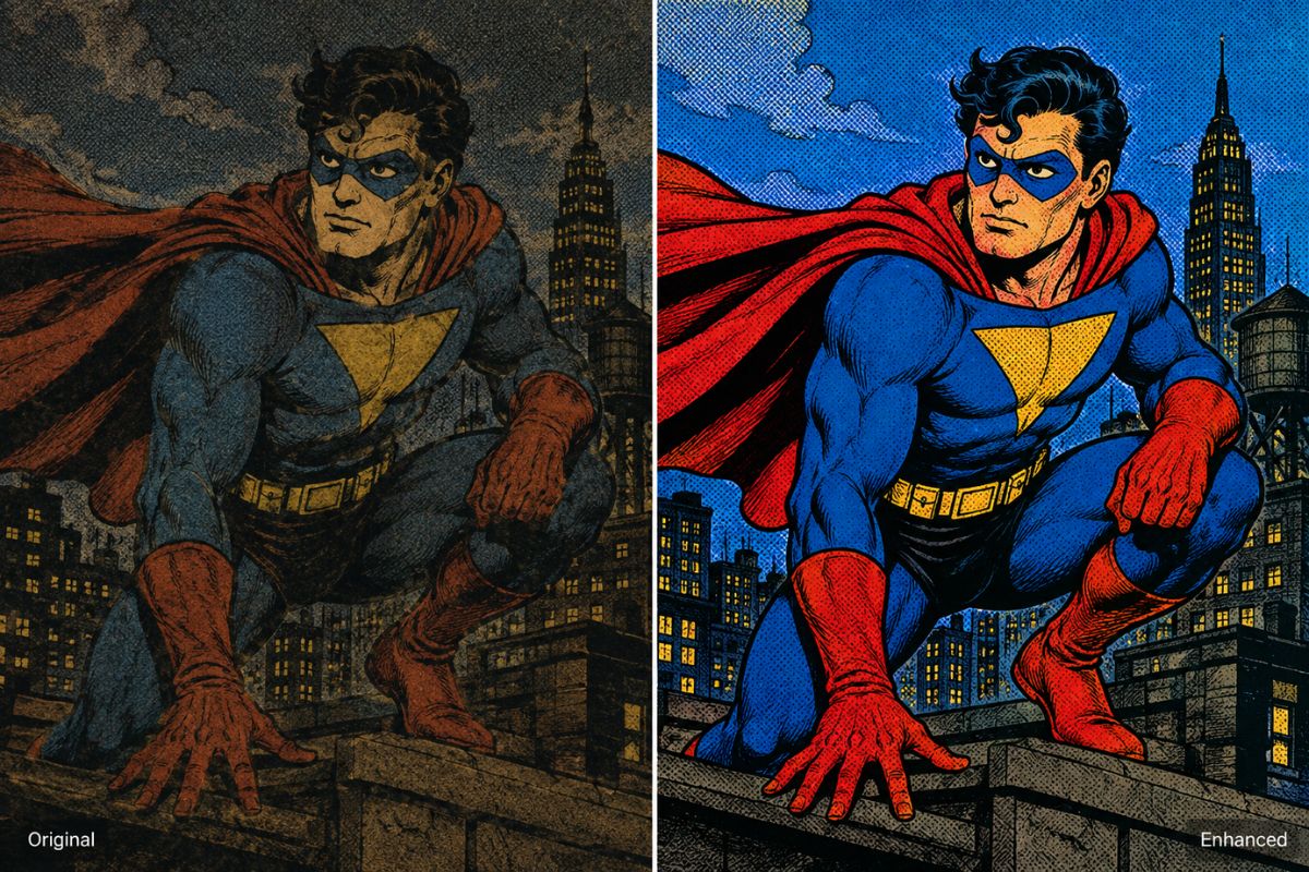 Clean Comic Close-Up