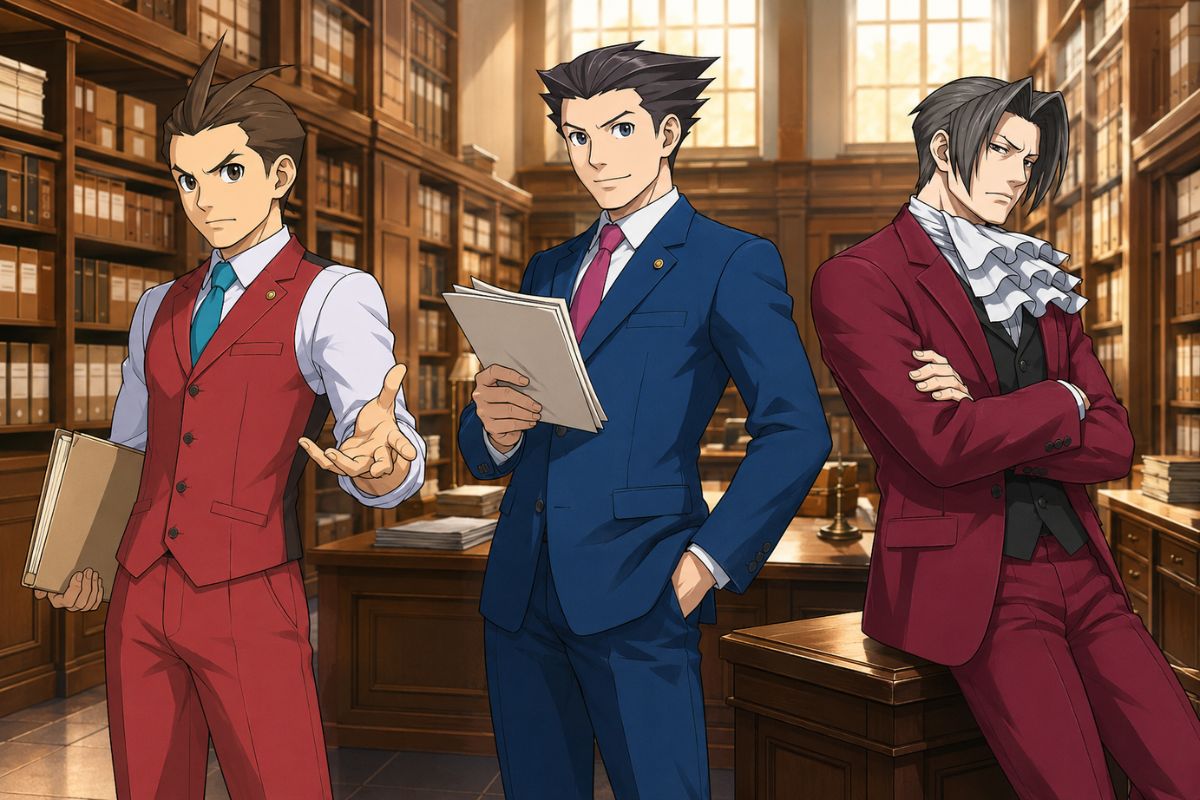 Original female defense attorney OC in polished anime art