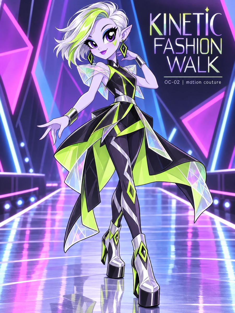 Equestria Girls OC maker neon fashion girl