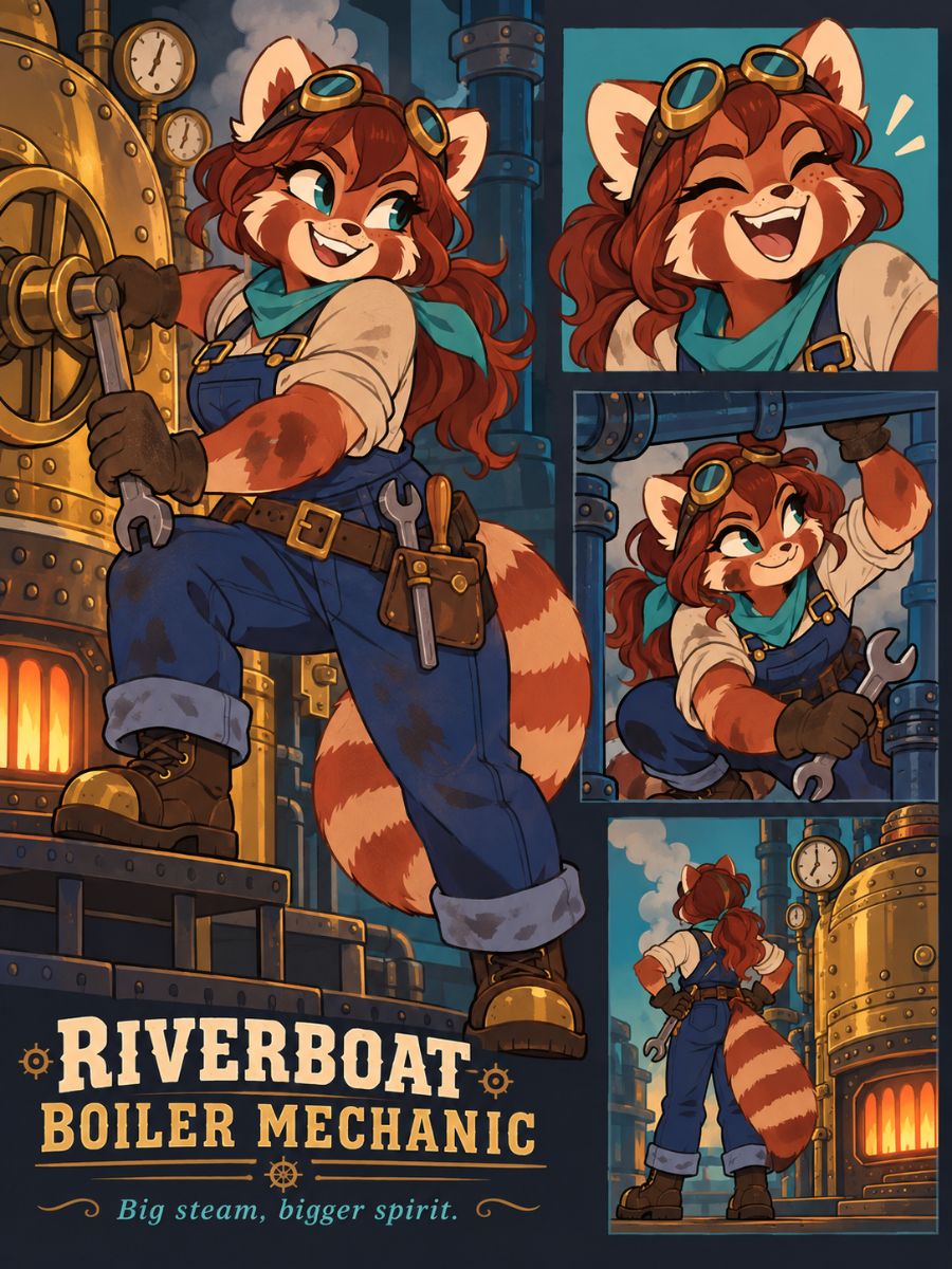 Lackadaisy OC maker Riverboat Boiler Mechanic