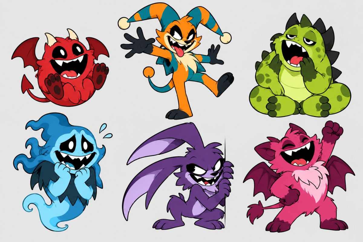 Nightmare Critters OC Maker colorful plush-creature lineup for original character ideas