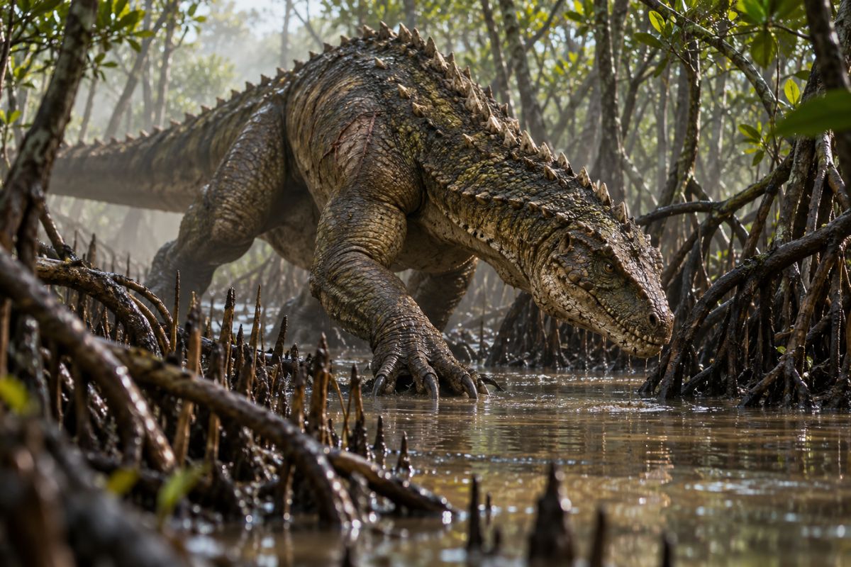 Variaciones de formas de criaturas del Creador de OC de Godzilla que muestran diseños de kaijus originales en hábitats costeros, helados y desérticos